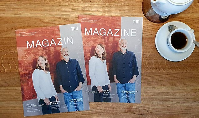 English and german versions of the new magazine.