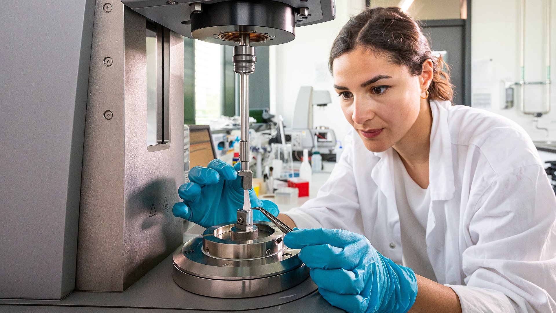 A researcher in a lab.