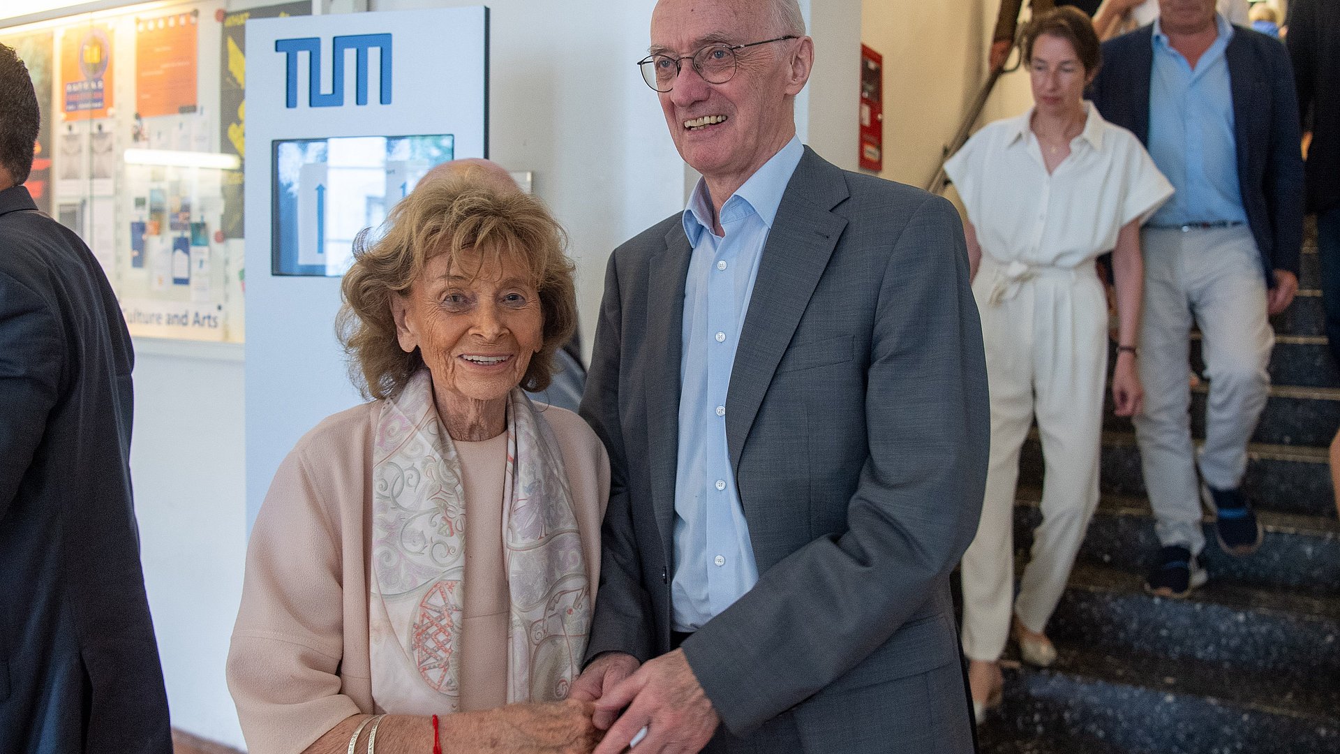 Charlotte Knobloch, Präsidentin der Israelitischen Kultusgemeinde München und Oberbayern, und TUM-Emeritus Prof. Winfried Nerdinger, Gründungsdirektor des NS-Dokumentationszentrum München.