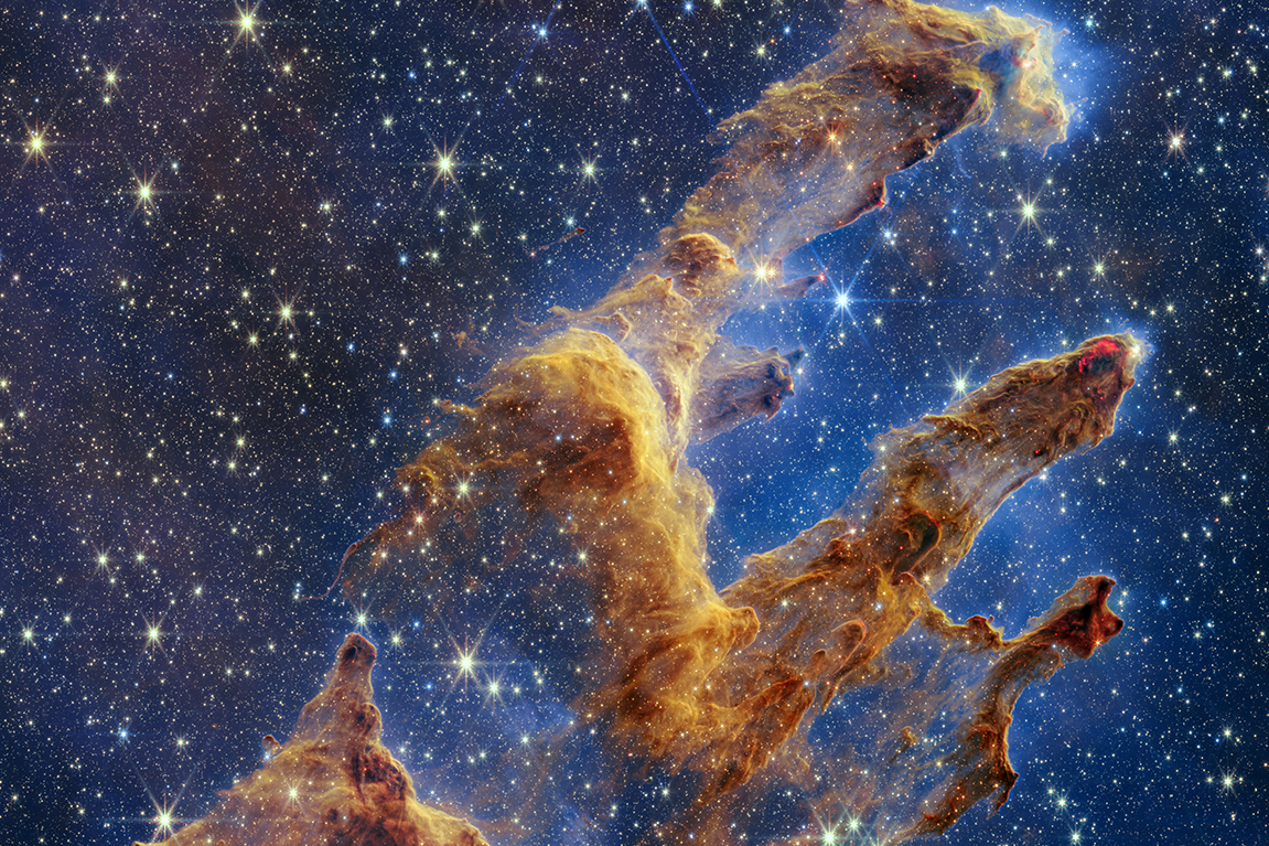 Image of Pillars of Creation. This is a region where young stars are forming