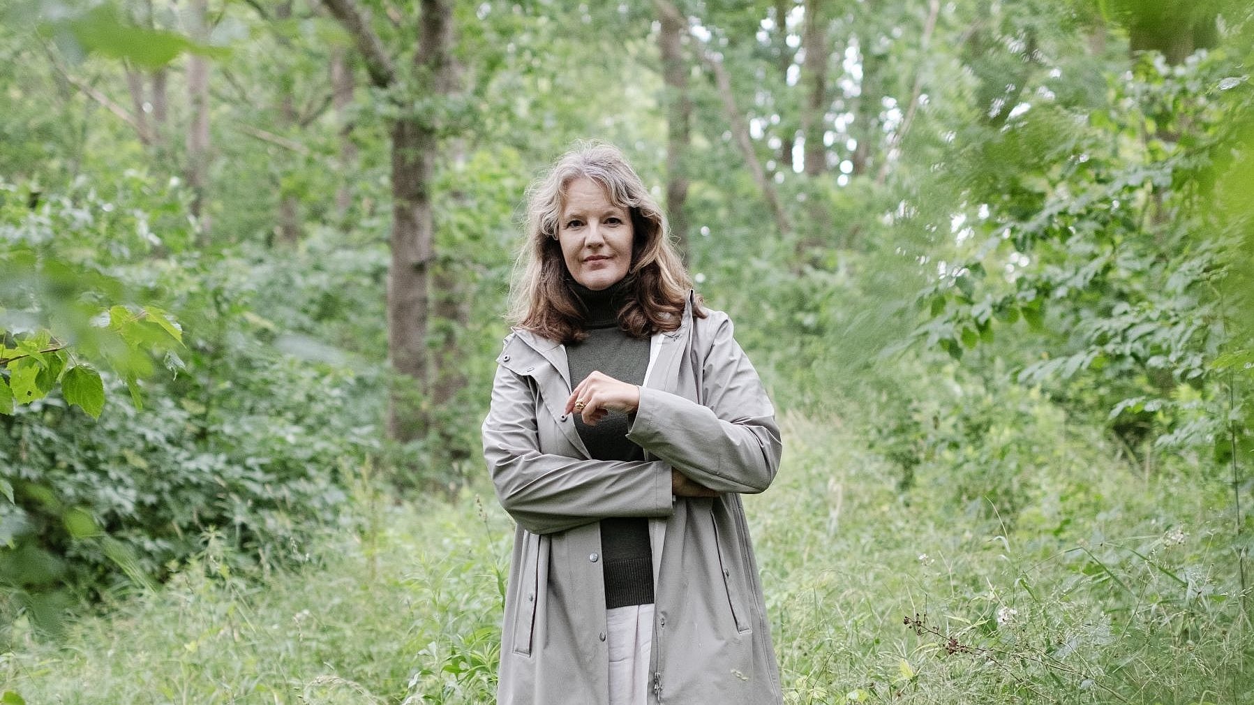 Christine Nellemann, Dean of Sustainability at the Technical University of Denmark, photographed in a wooded area