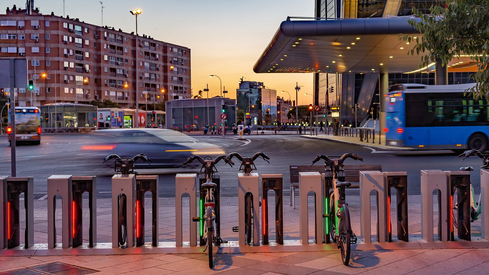 Leihfahrradstation an Busbahnhof