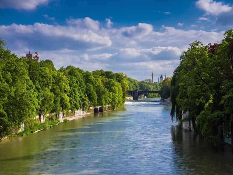 The Bavarian river Isar.